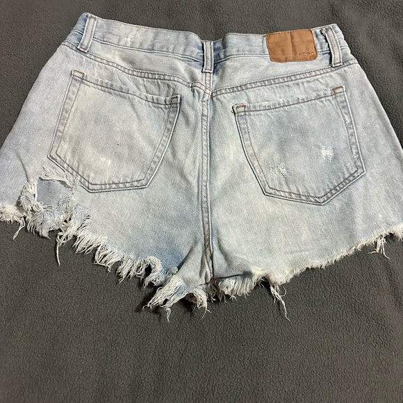 Aeropostale Blue Jean Shorts Distressed Style - Picture 3 of 3